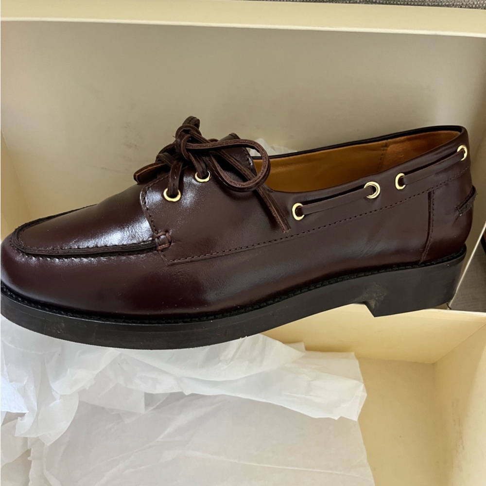 Sezane Caroline Loafers Glossy Chocolate - Size 38 - Picture 4 of 6